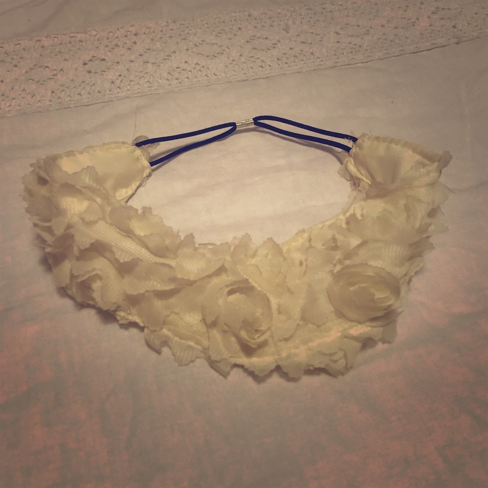 White Floral Headband